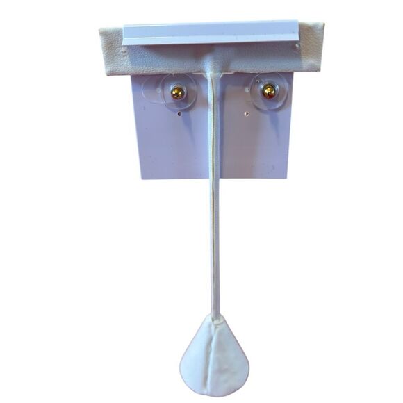 Colorful Gold Tone Crayon Box Post Earrings. - Picture 4 of 6